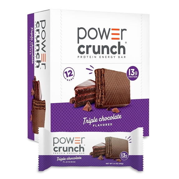 (Pack Of 24) Power Crunch Bar Protein Triple Chocolate 40 grams - 2 Boxes 12 each