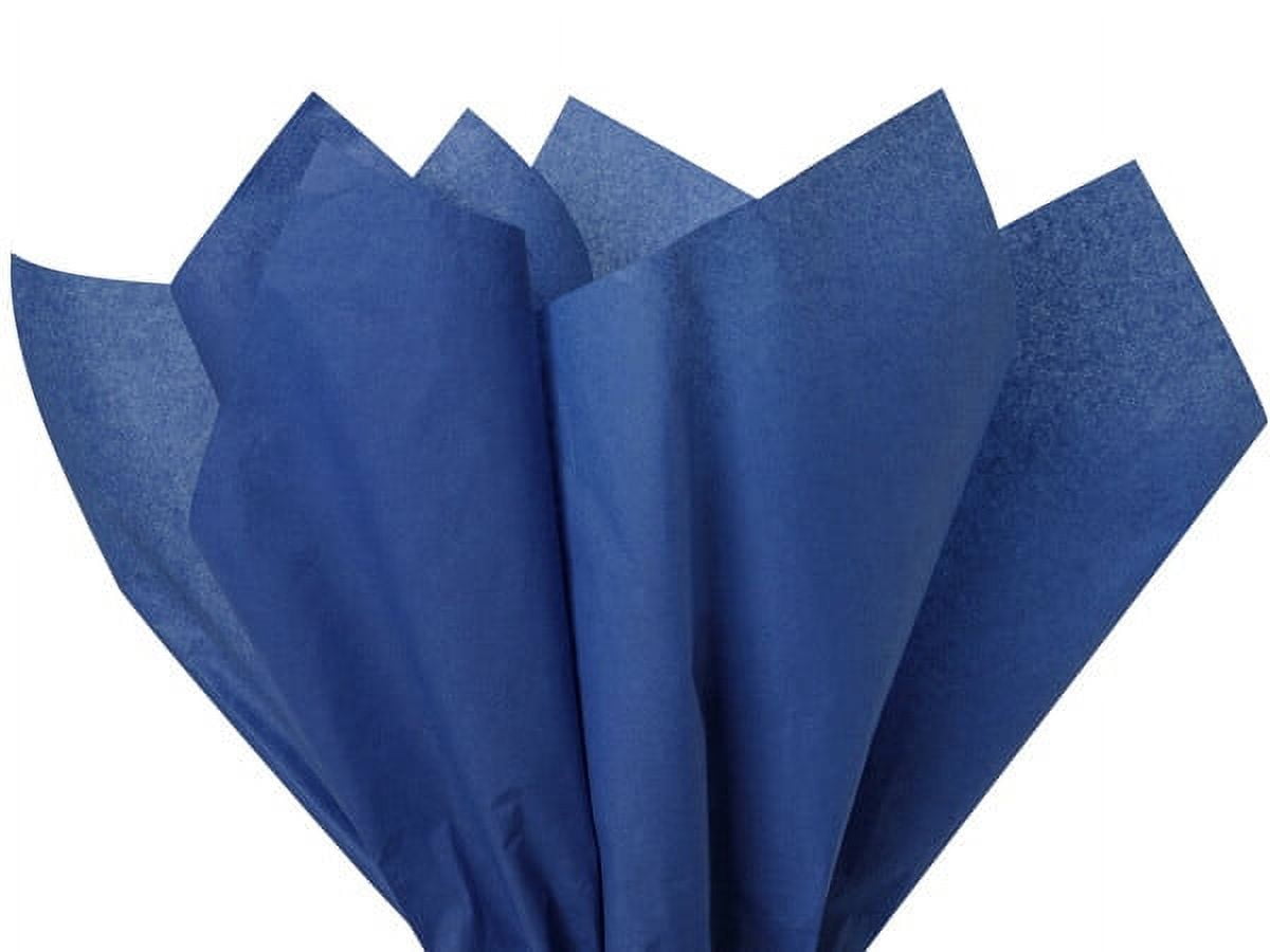 Pack Of 24, Solid Dark Blue Tissue Paper 20 X 30" Sheet Pack Made From 100% Post Industrial Recycled Fibers Made In USA