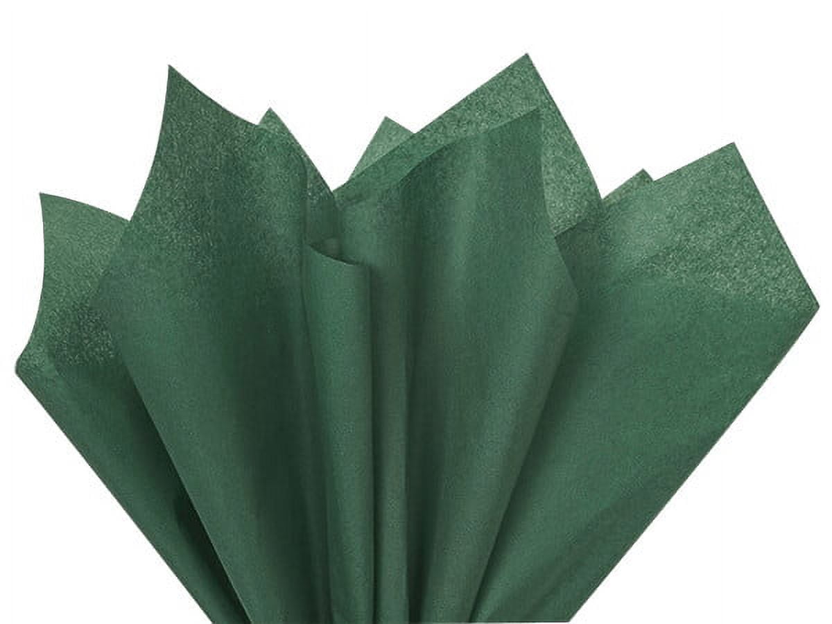 Pack Of 24, Solid Forest Green Tissue Paper 20 X 30" Sheet Pack Made From 100% Post Industrial Recycled Fibers Made In USA