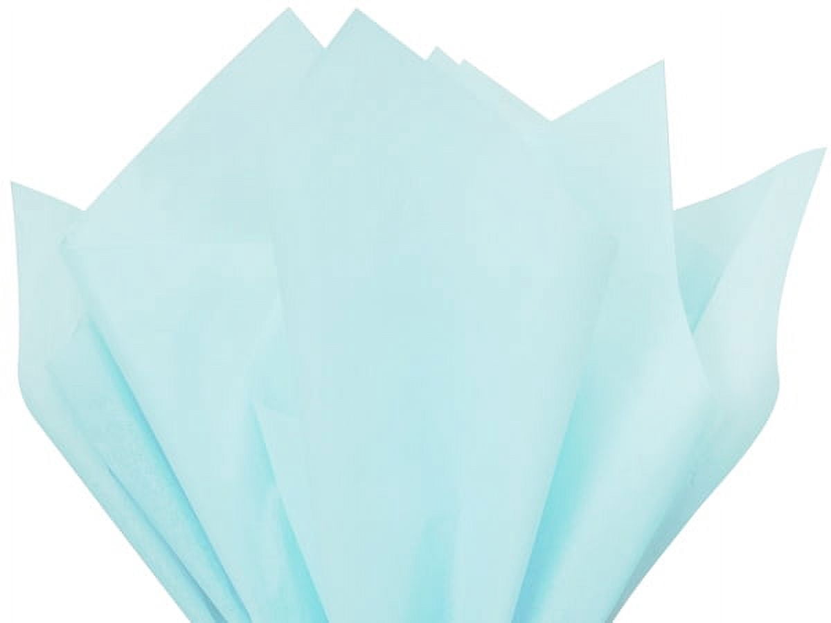 Pack Of 24, Solid Light Blue Tissue Paper 20 X 30" Sheet Pack Made From 100% Post Industrial Recycled Fibers Made In USA