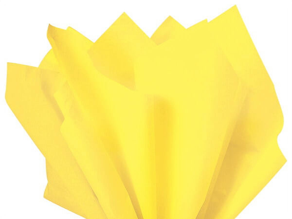Pack Of 24, Solid Light Yellow Tissue Paper 20 X 30" Sheet Pack Made From 100% Post Industrial Recycled Fibers Made In USA
