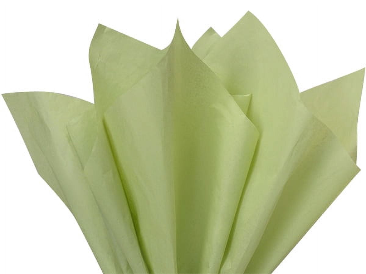 Pack Of 24, Solid Sage Tissue Paper 20 X 30" Sheet Pack Made From 100% Post Industrial Recycled Fibers Made In USA