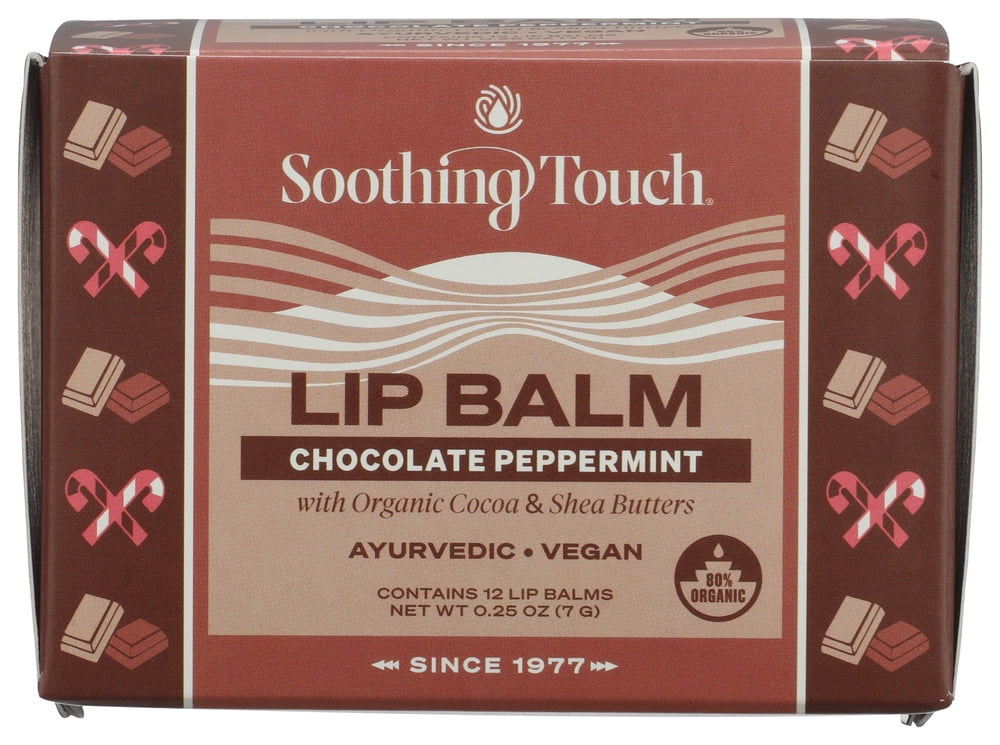 (Pack Of 24) Soothing Touch Balm Lip Chocolate Pepperment Organic 0.25 Oz