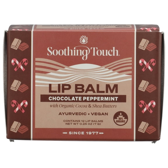 (Pack Of 24) Soothing Touch Balm Lip Chocolate Pepperment Organic 0.25 Oz