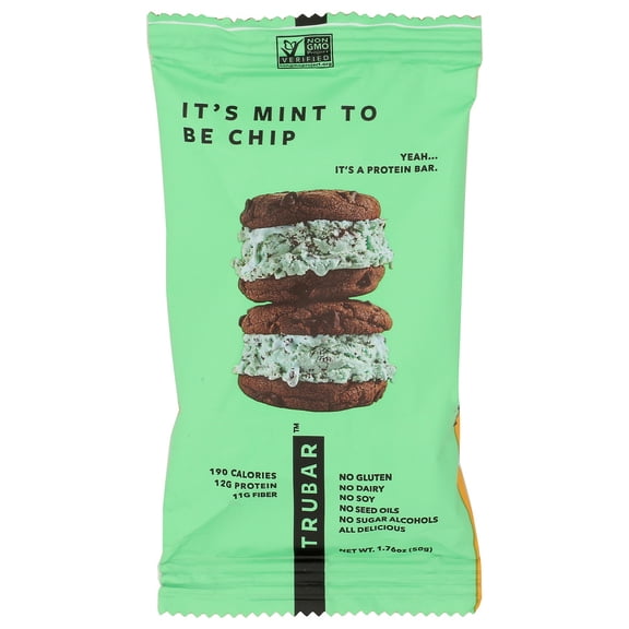 (Pack Of 24) TRUBAR Bar Protein Chocolate Chip 1.76 Oz