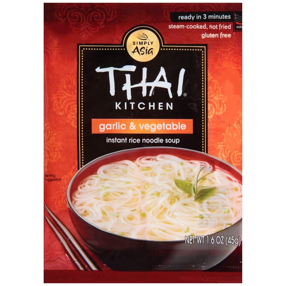 (Pack Of 24) Thai Kitchen Instant Rice Noodle Garlic Vegetable 1.6 Oz