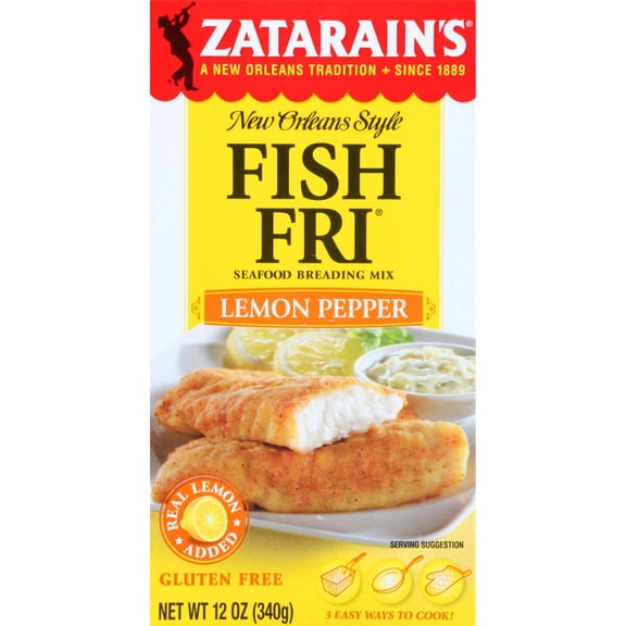 (Pack Of 24) Zatarain's Breading Fish Fry Lemon Pepper 12 Oz