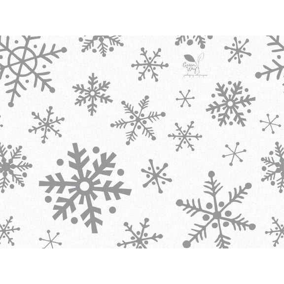 Pack Of 240, Christmas Snowflakes Christmas Printed Tissue Paper 20" X 30" Sheets 100% Recycled Made In USA