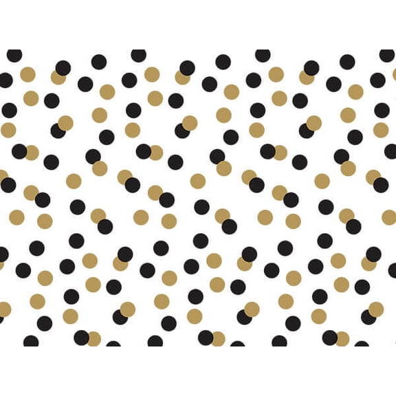 Pack Of 240, Golden Holiday Dots Tissue Paper 20" X 30" Sheets For Packaging Made in USA 100% Recycled