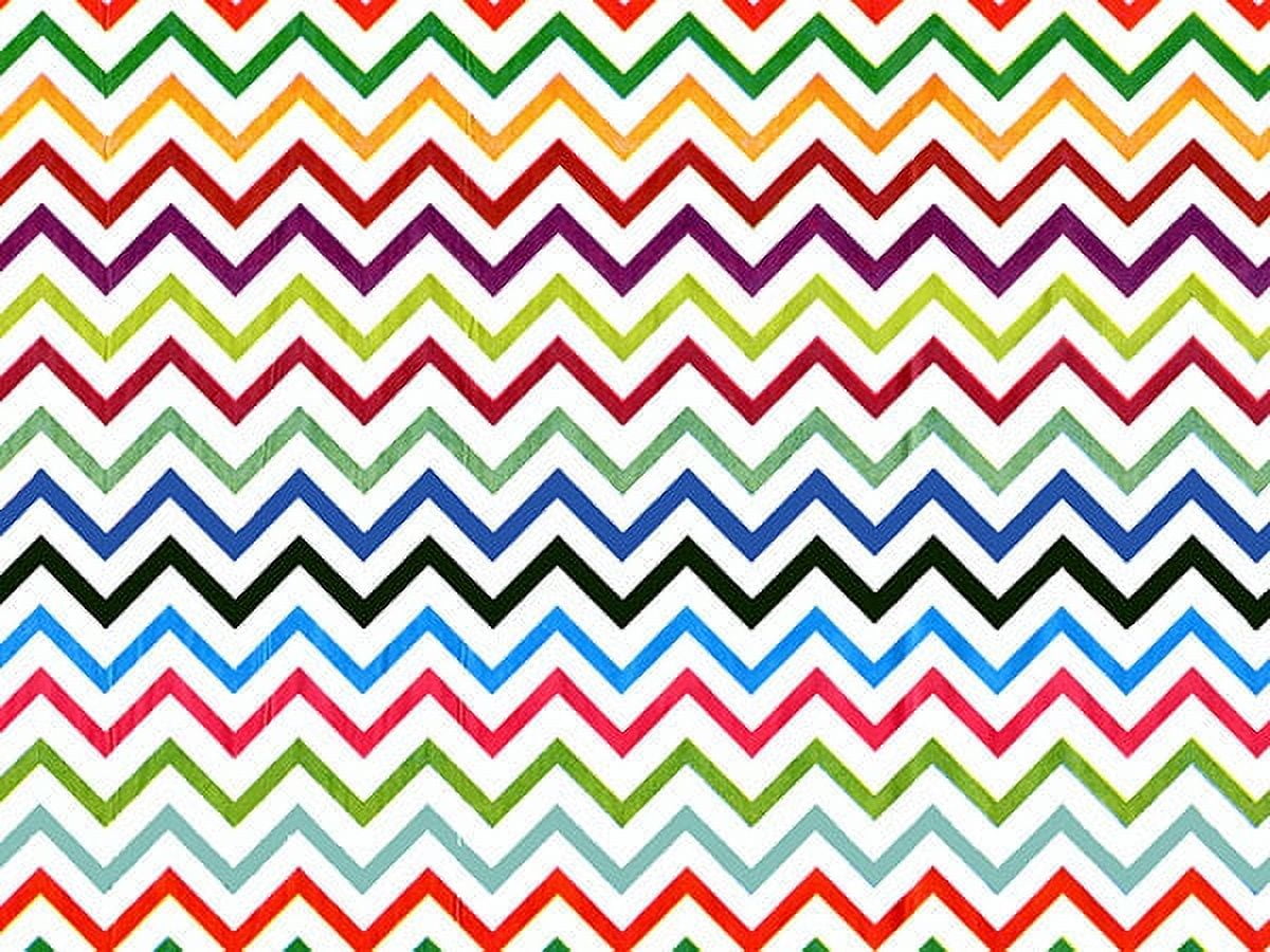 Pack Of 240, Rainbow Chevron Recycled Classic Printed Tissue Paper 20" X 30" Sheets Made In USA