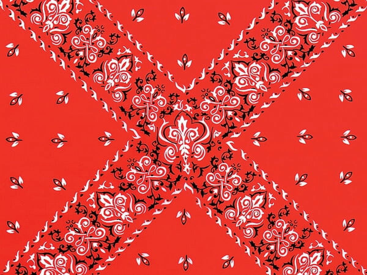 Pack Of 240, Red Bandana Classic Printed Tissue Paper 20" X 30" Sheets Made In USA