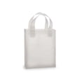 thumbnail image 1 of Pack Of 25, Cub Size 8 x 4 x 10" Solid Frosted Clear Plastic Shopping Bags W/6 Mil Handle, 1 of 1
