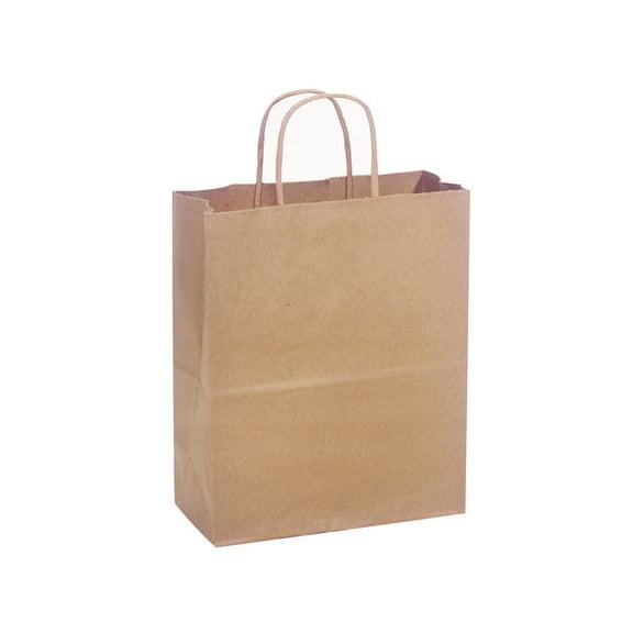 Pack Of 250, Cub 8 X 4.75 X 10.25" 100% Recycled Brown Kraft Paper Bags Solid Made In USA