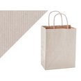 thumbnail image 1 of Pack Of 250, Cub Size Solid Picket Fence Kraft Shadow Stripe Shopping Bags 8.25 x 4.75 x 10.5" Made in USA, 1 of 1