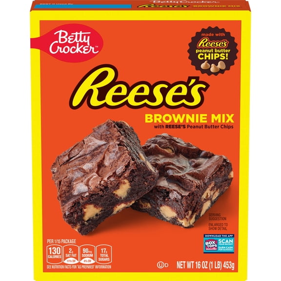 Pack Of 3 Betty Crocker Reese's Brownie Mix, 16 oz (Package May Vary)