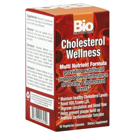 (Pack Of 3) Bio Nutrition Wellness Chloesterol 60 Vegetarian Capsules