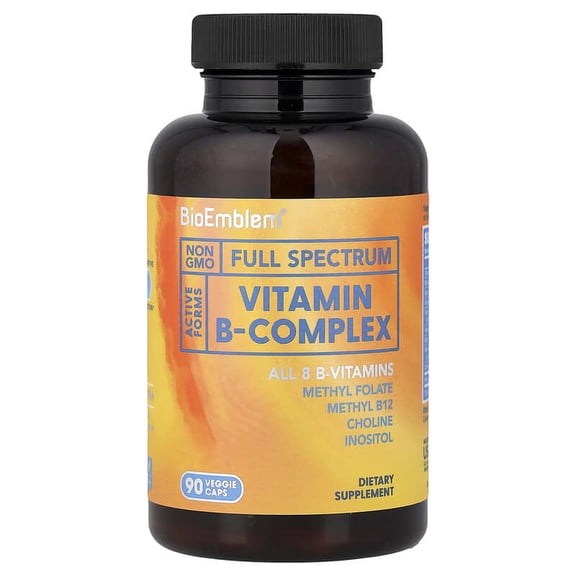 (Pack Of 3) BioEmblem Vitamin B Complex 90 Vegetarian Capsules