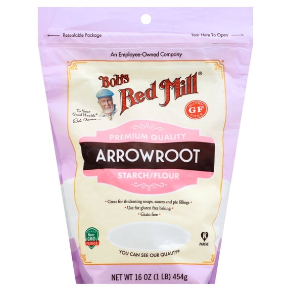 Pack Of 3 Bob's Red Mill Arrowroot Starch Flour, 1 lb (Package May Vary)