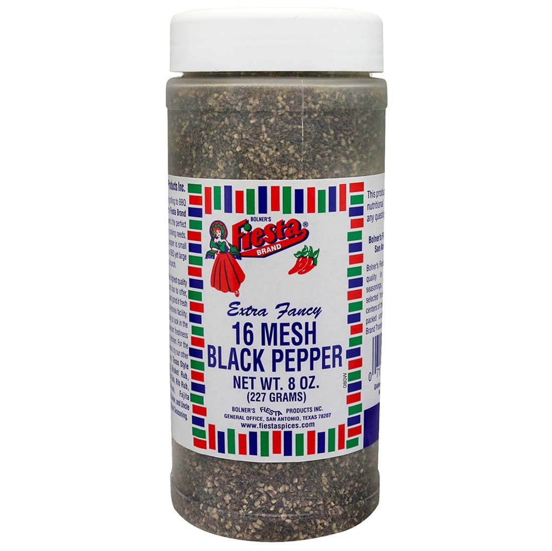 Pack Of 3 Bolner's Fiesta 16 Mesh Black Pepper, 8 oz (Package May Vary)