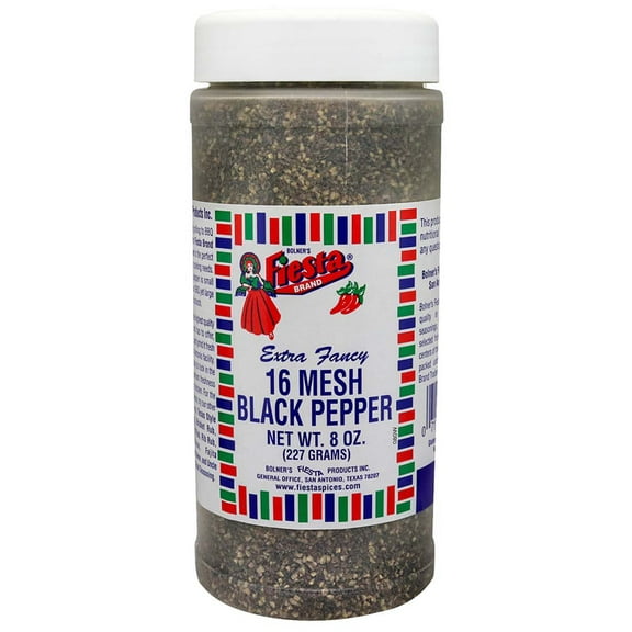 Pack Of 3 Bolner's Fiesta 16 Mesh Black Pepper, 8 oz (Package May Vary)