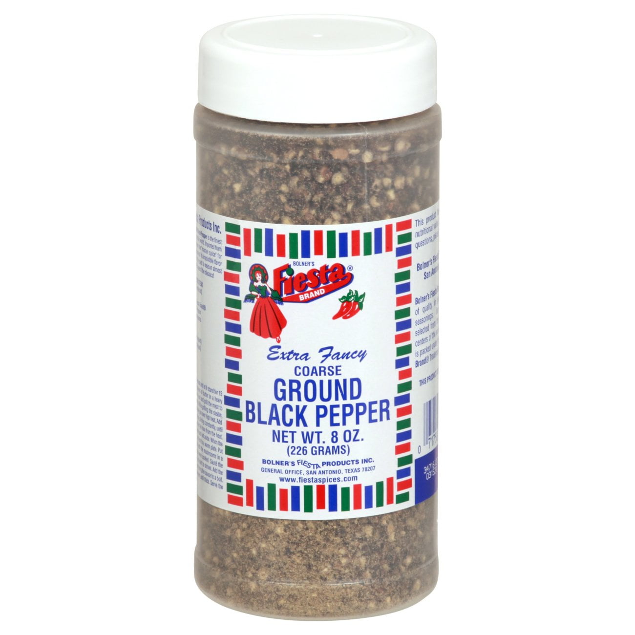 Pack Of 3 Bolner's Fiesta Coarse Ground Black Pepper, 8 oz (Package May Vary)