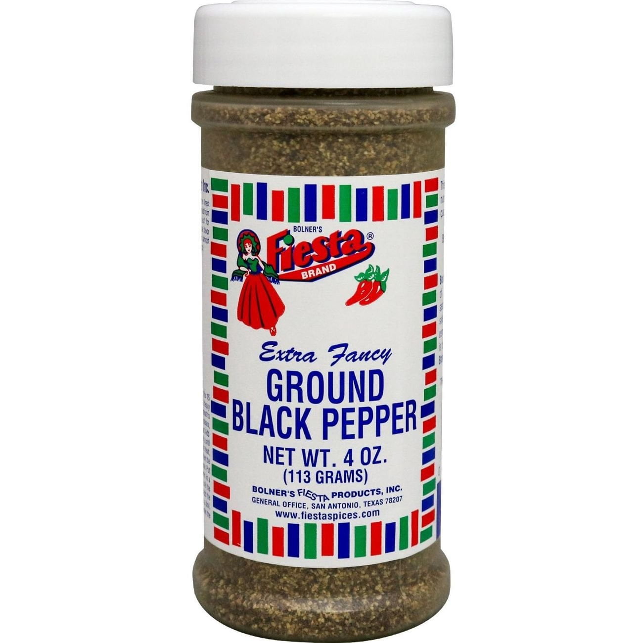 Pack Of 3 Bolner's Fiesta Ground Black Pepper, 4 oz (Package May Vary)