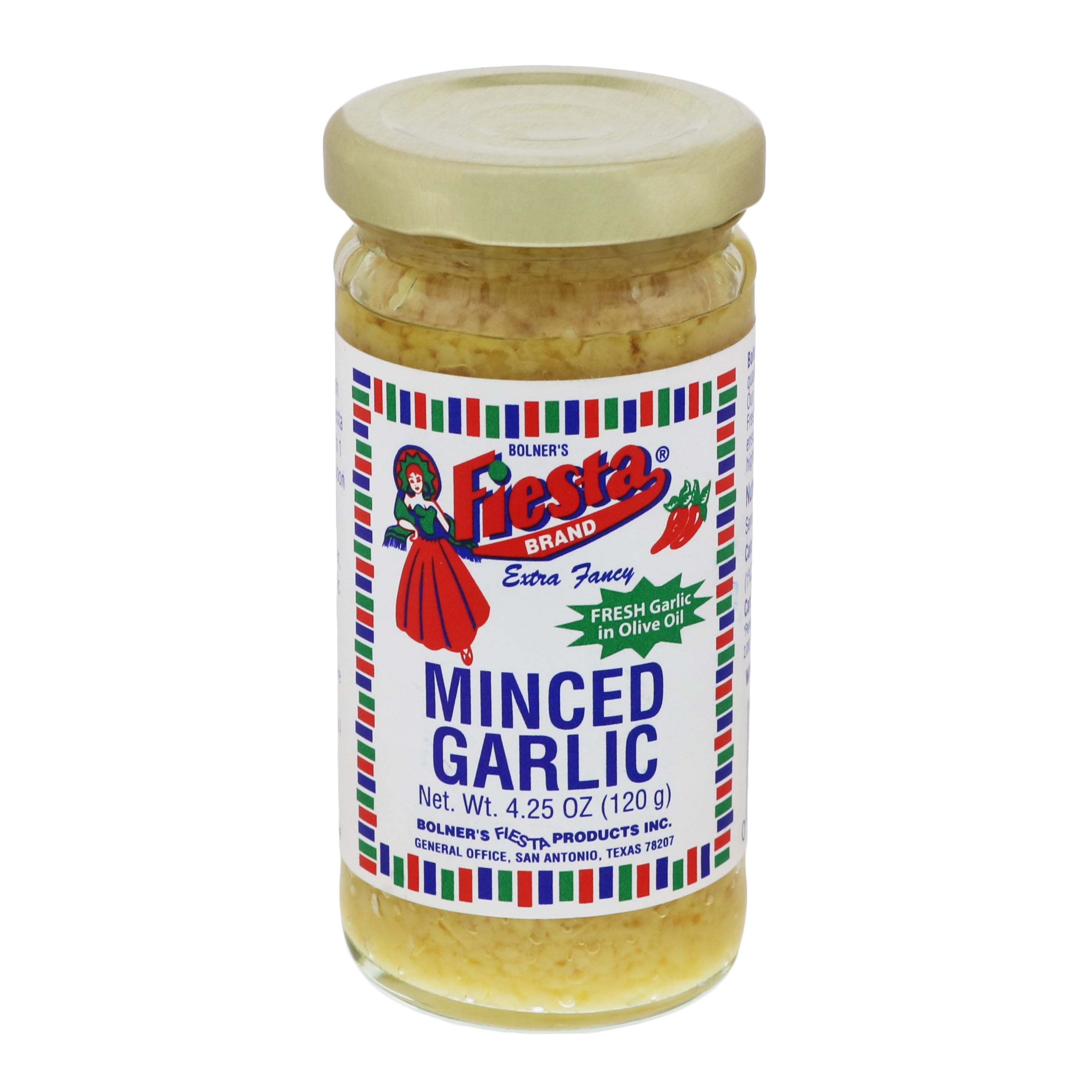 Pack Of 3 Bolner's Fiesta Minced Garlic, 4.25 oz (Package May Vary)