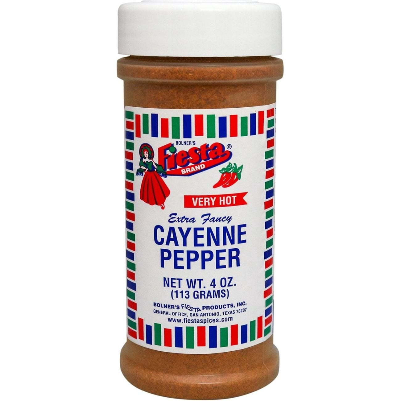 Pack Of 3 Bolner's Fiesta Very Hot Cayenne Pepper, 4 oz (Package May Vary)
