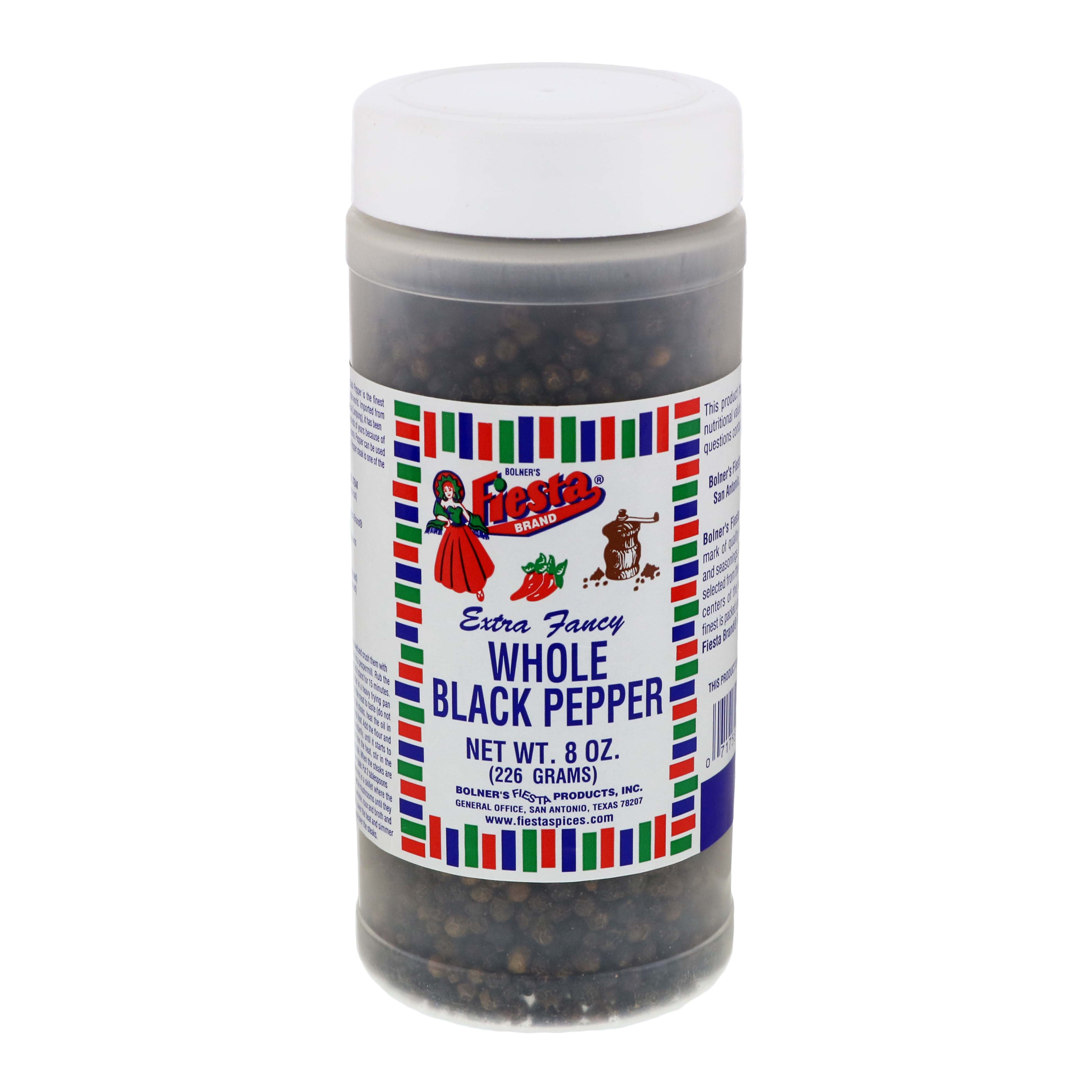 Pack Of 3 Bolner's Fiesta Whole Black Pepper, 8 oz (Package May Vary)