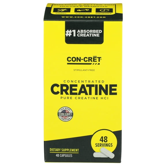 (Pack Of 3) Con-Cret Concentrated Creatine Hcl 48 Capsules