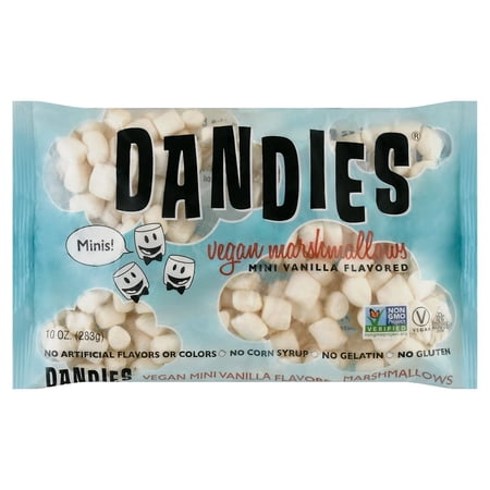 Pack Of 3 Dandies Mini Vanilla Vegan Marshmallows, 10 oz (Package May Vary)