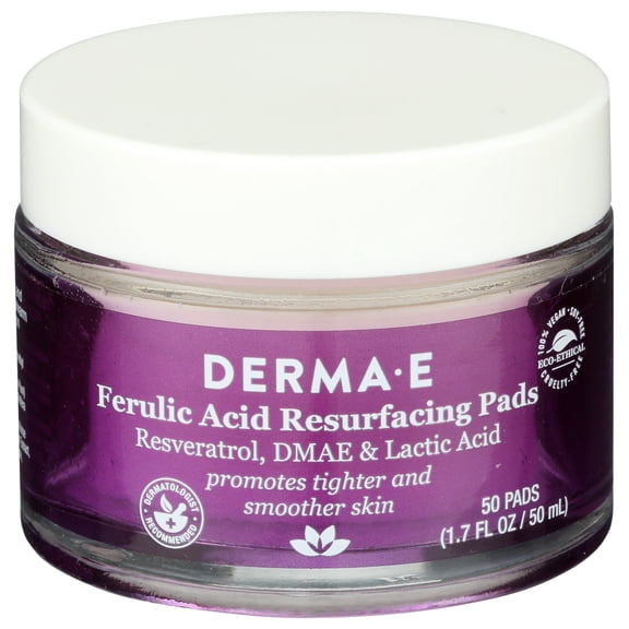 (Pack Of 3) Derma E Ferulic Acid Resurfacing Pads 1.7 Oz