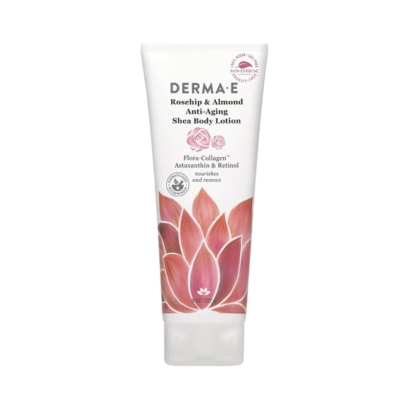 (Pack Of 3) Derma E Lotion Body Shea Rosehip Almond 8 Oz
