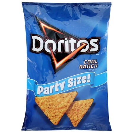 Pack Of 3 Doritos Cool Ranch Tortilla Chips - Party Size, 14.5 oz (Package May Vary)