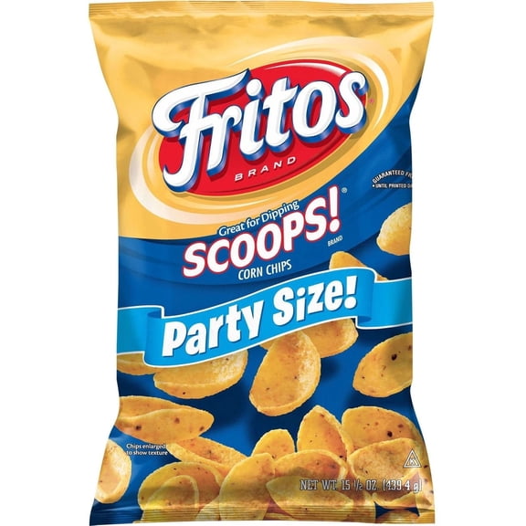 Pack Of 3 Fritos Scoops! Corn Chips - Party Size, 15.5 oz (Package May Vary)