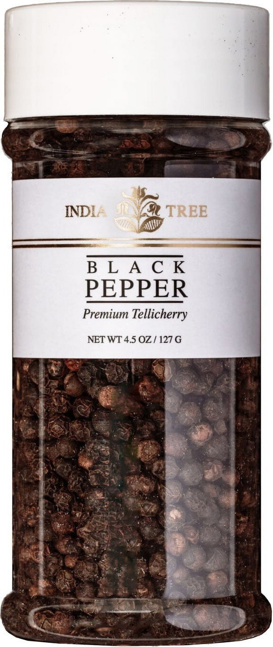 Pack Of 3 India Tree Premium Tellicherry Black Pepper, 4.5 oz (Package May Vary)