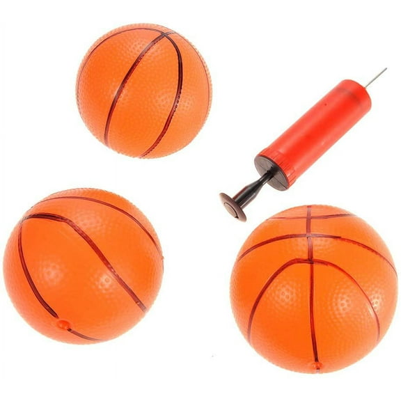 Pack Of 3 Inflatable Magic Shot Mini Hoop Basketballs With Pump Great Gift for Boys & Girls