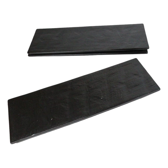 Pack Of 3 Kokuyo Black Minimalistic Rectangular Shaped Serving Platter 14.5"L