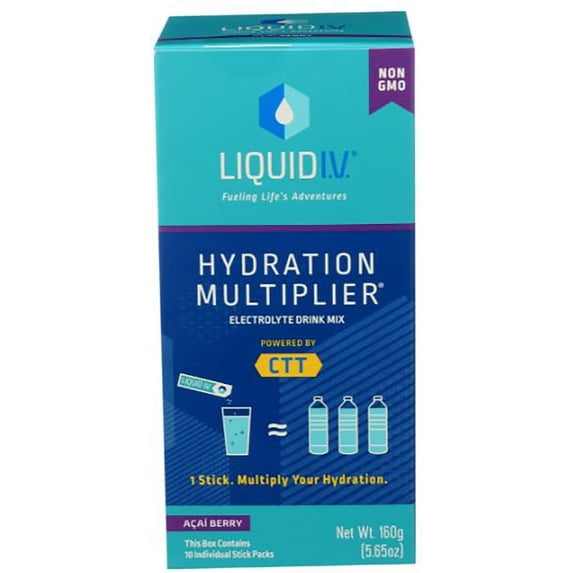 (Pack Of 3) Liquid Iv Hydration Electrolyte Drink Mix Acai Berry 5.65 Oz