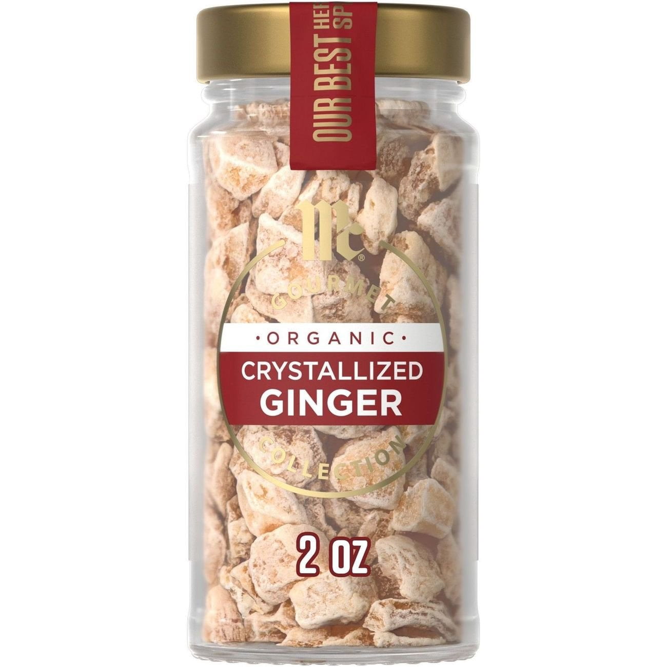 Pack Of 3 McCormick Gourmet Organic Crystallized Ginger, 2 oz (Package May Vary)