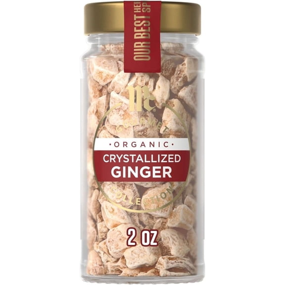 Pack Of 3 McCormick Gourmet Organic Crystallized Ginger, 2 oz (Package May Vary)