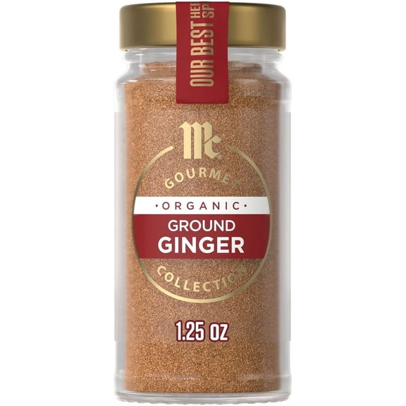 Pack Of 3 McCormick Gourmet Organic Ground Ginger, 1.25 oz (Package May Vary)