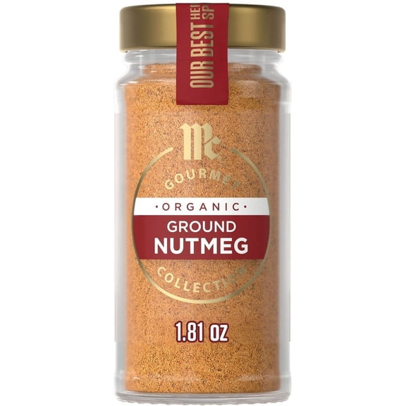 Pack Of 3 McCormick Gourmet Organic Ground Nutmeg, 1.81 oz (Package May Vary)