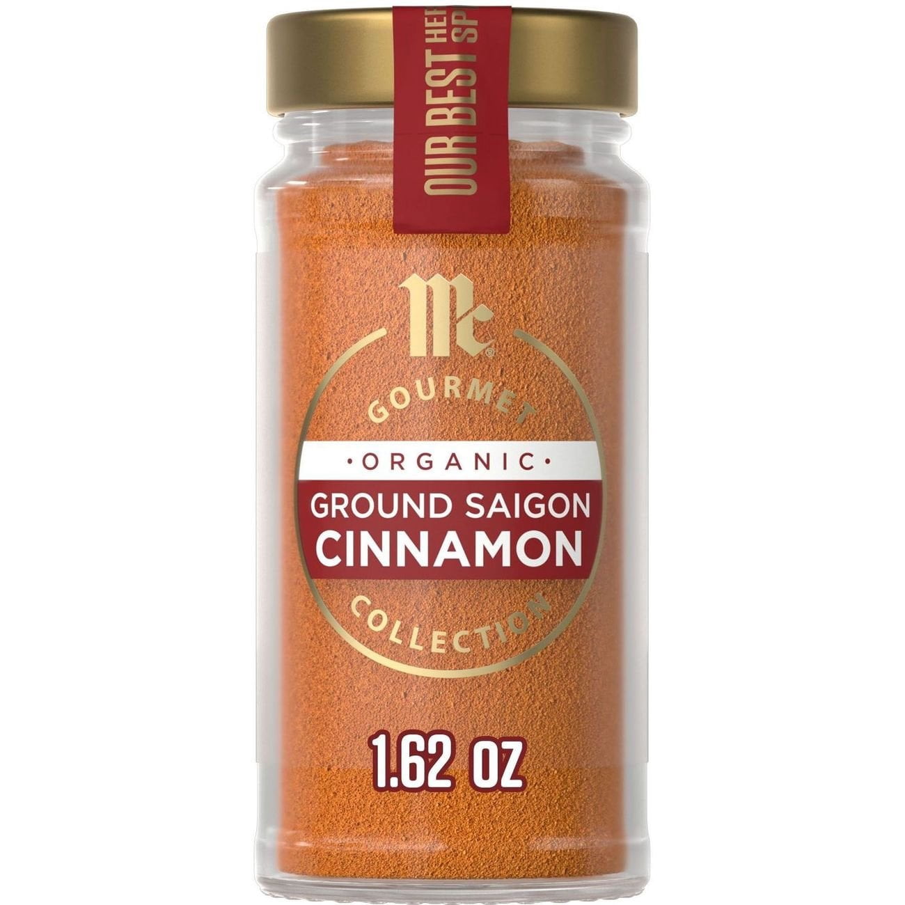 Pack Of 3 McCormick Gourmet Organic Ground Saigon Cinnamon, 1.25 oz (Package May Vary)