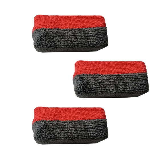 Pack Of 3 Microfiber Applicators Automotive Sponges Long Lasting Applicators for Professional Car Waxing & Polishing