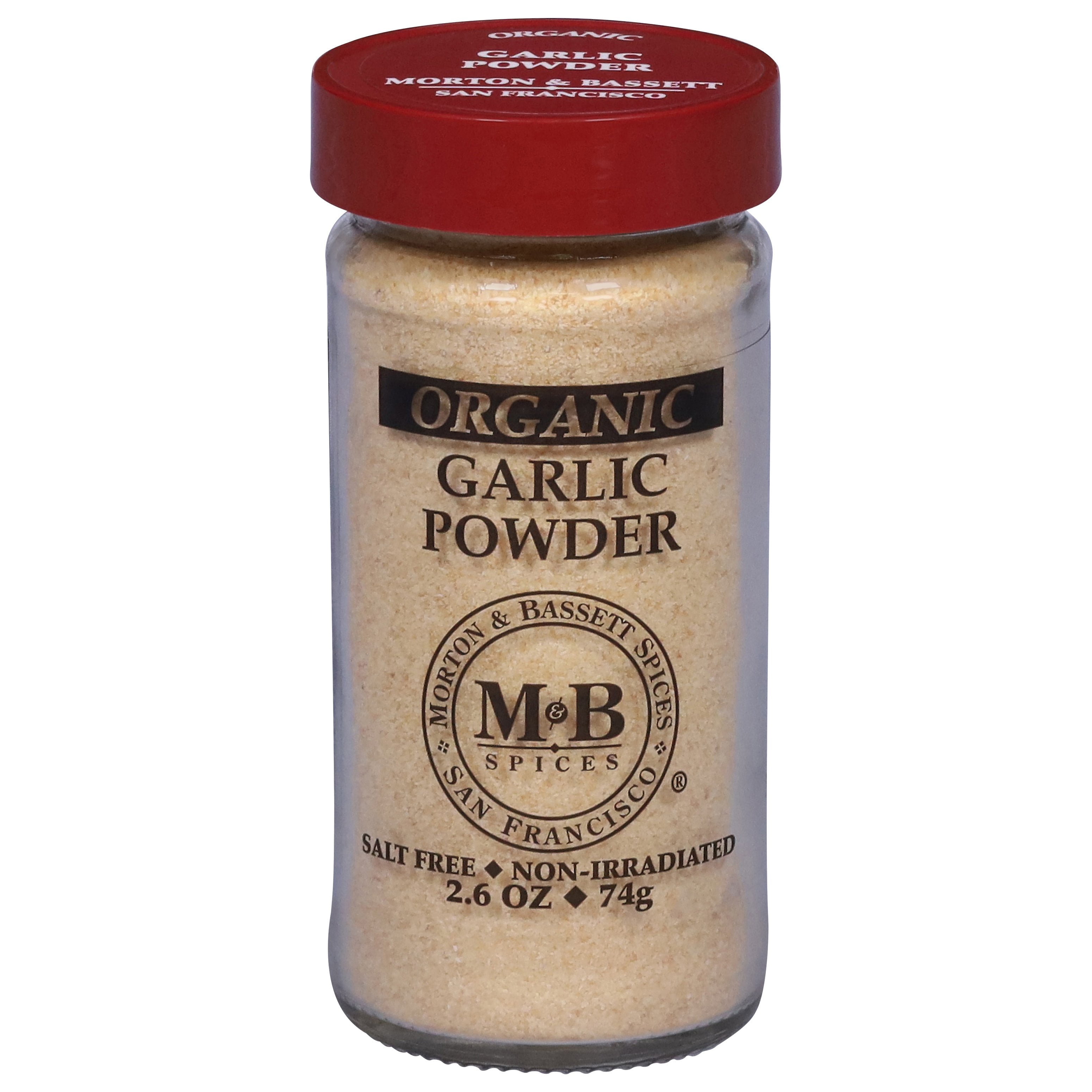 Pack Of 3 Morton & Bassett Organic Garlic Powder, 2.6 oz (Package May Vary)
