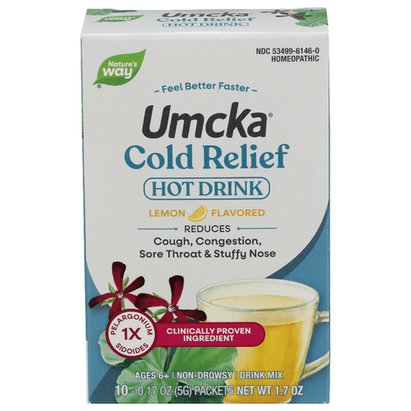(Pack Of 3) Natures Way Umcka Lemon Hot Drink 10 Pieces