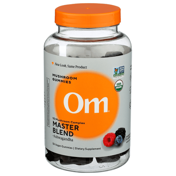 (Pack Of 3) OM Mushroom Gummies Mixed Berry 56 Pieces Master Blend