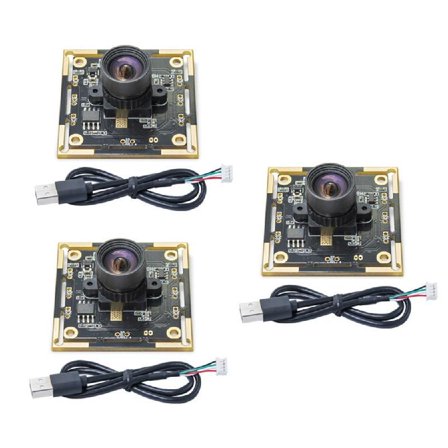Pack Of 3 OV9732 1MP Camera Modules, 100 Degree View, USB Interfaced