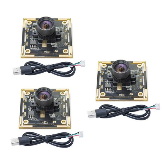 Pack Of 3 OV9732 1MP Camera Modules, 100 Degree View, USB Interfaced